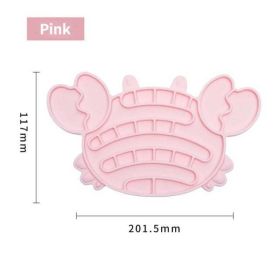 Wholesale pet dog silicone licking plate (Color: C-Crab-Pink)