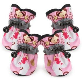 wholesale dog shoes breathable shoes waterproof rain boots (Color: Pink, size: XXL)