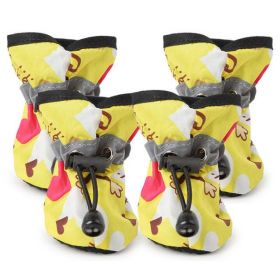 wholesale dog shoes breathable shoes waterproof rain boots (Color: Yellow, size: L)