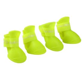 wholesale pet dog rain boots waterproof (Color: Green, size: 4x5cm)
