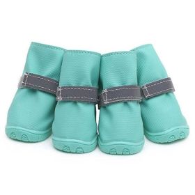 Wholesale waterproof dog shoes (Color: Green, size: L)