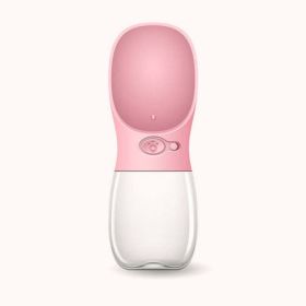 Wholesale pet dog cat water bottle portable (Color: Pink, size: 550ml)
