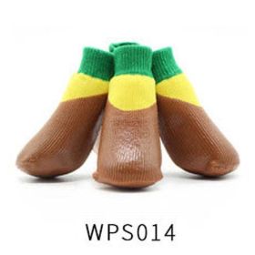 Wholesale non-slip waterproof winter cat and dog stockings boots (Color: WPS014, size: 6)