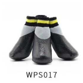 Wholesale non-slip waterproof winter cat and dog stockings boots (Color: WPS017, size: 1)