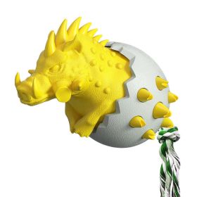 Dog chewing and tear-resistant toothbrush dog toy (Color: Yellow, shape: TPE)