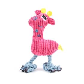 Pet Plush Bite Resistant Sound Cloth Dog Toy (Color: Pink, shape: plush)