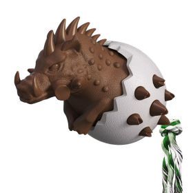 Dog chewing and tear-resistant toothbrush dog toy (Color: Brown, shape: TPE)