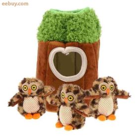 4-Pack Pet Interactive Plush Play Toys (Color: Leopard)