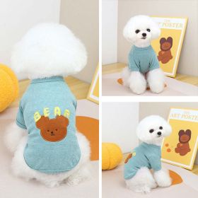 Dog Apple Bear T-Shirt (Color: Green, size: L)