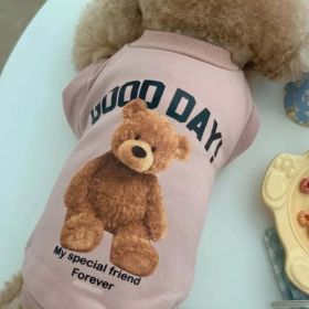 Dog Teddy Bear T-Shirt (Color: Pink, size: M)