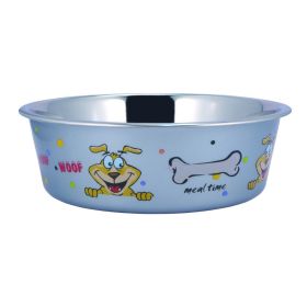 Multi Print Stainless Steel Dog Bowl By Boomer N Chaser-Set of 6 (SKU: BNC-10006-6)