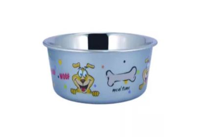 Multi Print Stainless Steel Dog Bowl By Boomer N Chaser-Set of 2 (SKU: BNC-10006-2)