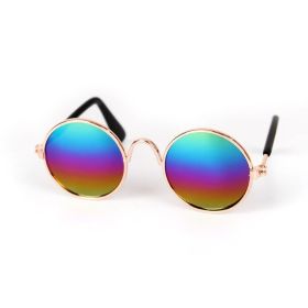 Cute Dog cat Glasses Pet Goggles Glasses Suitable For Puppy Cat Photo Props (Color: Colors, shape: Round)