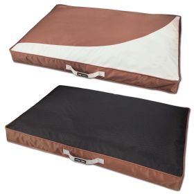 Dog Helios Â® 'Immortal-Trek' Waterproof Rectangular Travel Dog Bed (Color: Brown)
