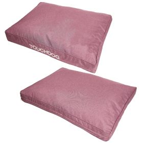 Touchdog Â® 'Hushky' Water-Resistant Premium Rectangular Raised Dog Mat (Color: Pink)