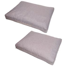 Touchdog Â® 'Hushky' Water-Resistant Premium Rectangular Raised Dog Mat (Color: Grey)