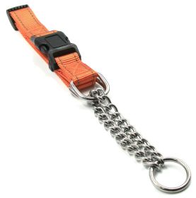 Pet Life Â® 'Tutor-Sheild' Martingale Safety and Training Chain Dog Collar (Color: Orange)