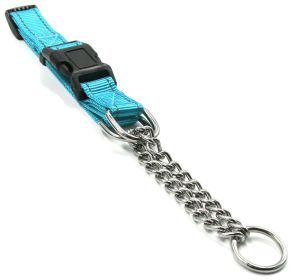Pet Life Â® 'Tutor-Sheild' Martingale Safety and Training Chain Dog Collar (Color: Blue)