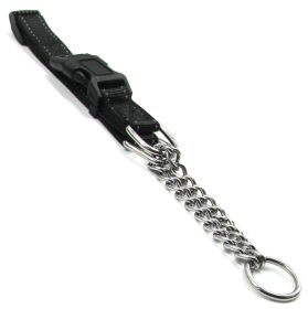 Pet Life Â® 'Tutor-Sheild' Martingale Safety and Training Chain Dog Collar (Color: Black)