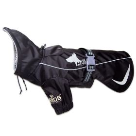 Dog Helios Â® 'Ice-Breaker' Extendable Hooded Dog Coat w/ Heat Reflective Tech (Color: Black)