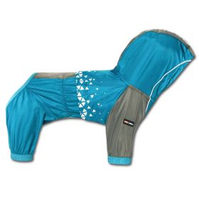 Dog Helios Â® 'Vortex' Full Bodied Waterproof Windbreaker Dog Jacket (Color: Blue)