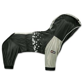 Dog Helios Â® 'Vortex' Full Bodied Waterproof Windbreaker Dog Jacket (Color: Black)