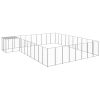 Dog Kennel Silver 273.5 ftÂ² Steel