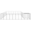 Dog Kennel Silver 273.5 ftÂ² Steel