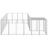 Dog Kennel Silver 117.2 ftÂ² Steel