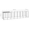 Dog Kennel Silver 52.1 ftÂ² Steel