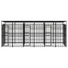 Outdoor Dog Kennel with Roof Steel 119 ftÂ²
