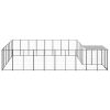 Dog Kennel Black 169.3 ftÂ² Steel