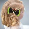 Wholesale halloween bow with cartoon hairpin